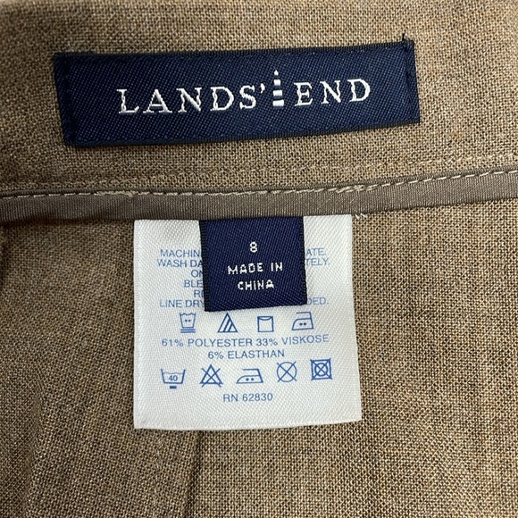 Lands’ End Vintage High Waist Flat Front Dress Pants 8 - Picture 12 of 15